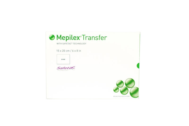 Mepilex ميدبليكس 294899 ضمادة نقل السيليكون الناعم لنقل الإفرازات، بحجم 6" x 8"، كل ضمادة - Image 3